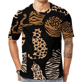 AILLOSA YH-392 Baskılı Desenli Kısa Kollu Unisex T-shirt