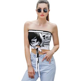 AILLOSA YH-393 Seksi File Tüp Üst Yaz Tube Top Tank Tops Kadın Askılı Üst Bluz