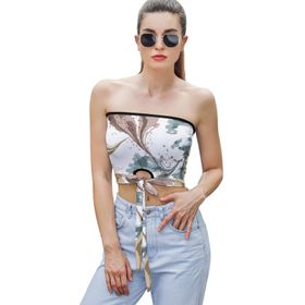 AILLOSA YH-396 Seksi File Tüp Üst Yaz Tube Top Tank Tops Kadın Askılı Üst Bluz