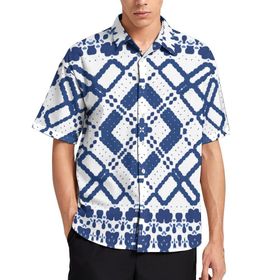 AILLOSA YH-40 Aloha Hawaii 3D Desen Kısa Kollu Erkek Gömlek
