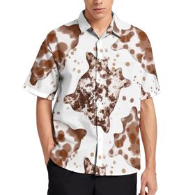 AILLOSA YH-400 Aloha Hawaii 3D Desen Kısa Kollu Erkek Gömlek