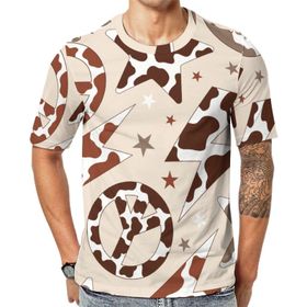AILLOSA YH-402 Baskılı Desenli Kısa Kollu Unisex T-shirt