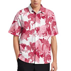 AILLOSA YH-405 Aloha Hawaii 3D Desen Kısa Kollu Erkek Gömlek