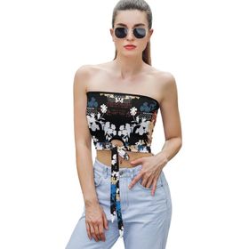 AILLOSA YH-410 Seksi File Tüp Üst Yaz Tube Top Tank Tops Kadın Askılı Üst Bluz