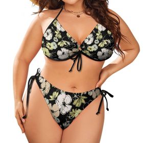 AILLOSA YH-415 Karın Kontrolü İki Parça Büyük Beden Kadın Bikini Seti