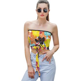 AILLOSA YH-423 Seksi File Tüp Üst Yaz Tube Top Tank Tops Kadın Askılı Üst Bluz