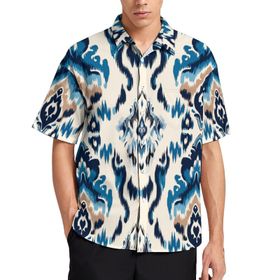 AILLOSA YH-43 Aloha Hawaii 3D Desen Kısa Kollu Erkek Gömlek
