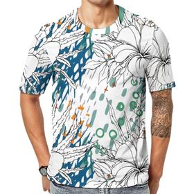 AILLOSA YH-443 Baskılı Desenli Kısa Kollu Unisex T-shirt