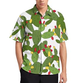 AILLOSA YH-445 Aloha Hawaii 3D Desen Kısa Kollu Erkek Gömlek