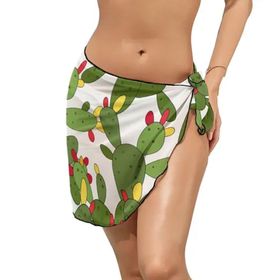 AILLOSA YH-445 Wrap Sarong Beyaz Siyah Kadın Plaj Elbise