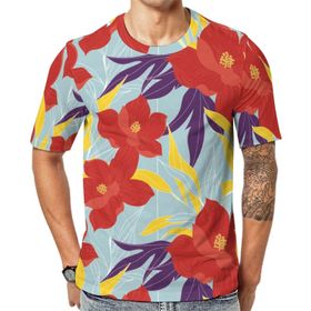 AILLOSA YH-447 Baskılı Desenli Kısa Kollu Unisex T-shirt