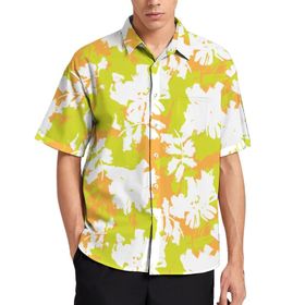 AILLOSA YH-451 Aloha Hawaii 3D Desen Kısa Kollu Erkek Gömlek
