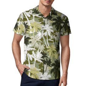 AILLOSA YH-460 3D Baskılı Desen Kısa Kollu Polo Yaka Erkek T-shirt