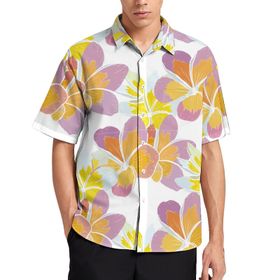 AILLOSA YH-463 Aloha Hawaii 3D Desen Kısa Kollu Erkek Gömlek