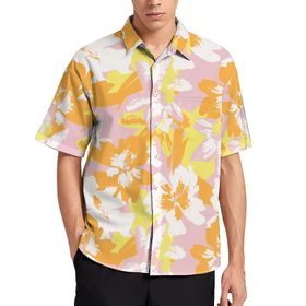 AILLOSA YH-465 Aloha Hawaii 3D Desen Kısa Kollu Erkek Gömlek