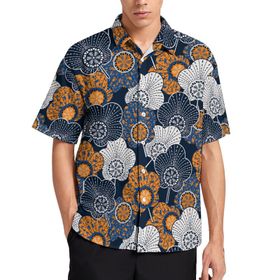 AILLOSA YH-467 Aloha Hawaii 3D Desen Kısa Kollu Erkek Gömlek