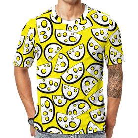 AILLOSA YH-472 Baskılı Desenli Kısa Kollu Unisex T-shirt