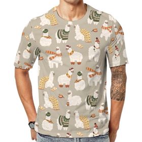 AILLOSA YH-473 Baskılı Desenli Kısa Kollu Unisex T-shirt