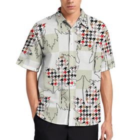AILLOSA YH-474 Aloha Hawaii 3D Desen Kısa Kollu Erkek Gömlek