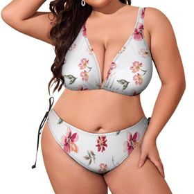 AILLOSA YH-477 Karın Kontrolü İki Parça Büyük Beden Kadın Bikini Seti