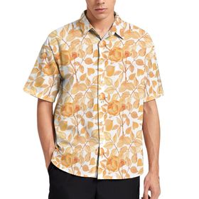 AILLOSA YH-481 Aloha Hawaii 3D Desen Kısa Kollu Erkek Gömlek
