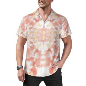 AILLOSA YH-485 Aloha Hawaii Çiçek Baskılı 3D Desen Kısa Kollu Erkek Gömlek