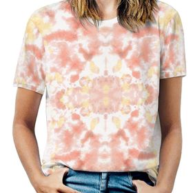 AILLOSA YH-485 Tamamı Baskılı Kısa Kollu Yuvarlak Yaka Kadın T-shirt