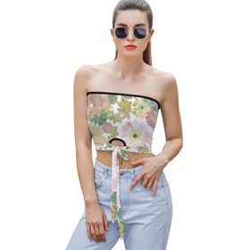 AILLOSA YH-495 Seksi File Tüp Üst Yaz Tube Top Tank Tops Kadın Askılı Üst Bluz