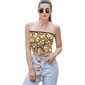 AILLOSA YH-499 Seksi File Tüp Üst Yaz Tube Top Tank Tops Kadın Askılı Üst Bluz
