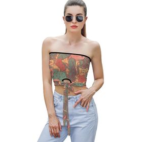 AILLOSA YH-504 Seksi File Tüp Üst Yaz Tube Top Tank Tops Kadın Askılı Üst Bluz