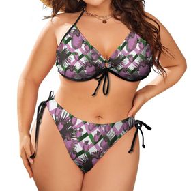 AILLOSA YH-510 Karın Kontrolü İki Parça Büyük Beden Kadın Bikini Seti