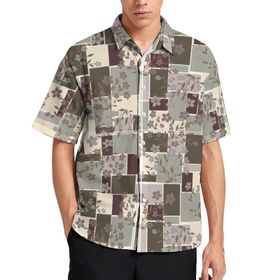AILLOSA YH-511 Aloha Hawaii 3D Desen Kısa Kollu Erkek Gömlek