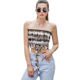 AILLOSA YH-513 Seksi File Tüp Üst Yaz Tube Top Tank Tops Kadın Askılı Üst Bluz