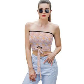 AILLOSA YH-526 Seksi File Tüp Üst Yaz Tube Top Tank Tops Kadın Askılı Üst Bluz
