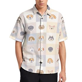 AILLOSA YH-534 Aloha Hawaii 3D Desen Kısa Kollu Erkek Gömlek