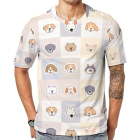 AILLOSA YH-534 Her Şey Baskılı Kısa Kollu Erkek T-shirt