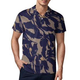 AILLOSA YH-535 3D Baskılı Desen Kısa Kollu Polo Yaka Erkek T-shirt