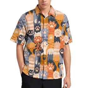 AILLOSA YH-546 Aloha Hawaii 3D Desen Kısa Kollu Erkek Gömlek