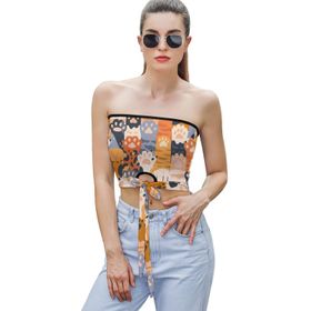 AILLOSA YH-546 Seksi File Tüp Üst Yaz Tube Top Tank Tops Kadın Askılı Üst Bluz