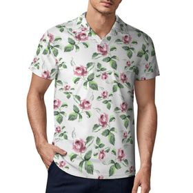 AILLOSA YH-55 3D Baskılı Desen Kısa Kollu Polo Yaka Erkek T-shirt