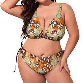 AILLOSA YH-550 Karın Kontrolü İki Parça Büyük Beden Kadın Bikini Seti