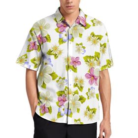AILLOSA YH-551 Aloha Hawaii 3D Desen Kısa Kollu Erkek Gömlek