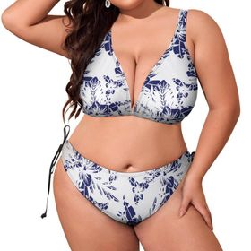 AILLOSA YH-554 Karın Kontrolü İki Parça Büyük Beden Kadın Bikini Seti