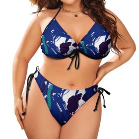 AILLOSA YH-557 Karın Kontrolü İki Parça Büyük Beden Kadın Bikini Seti