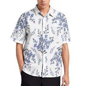 AILLOSA YH-56 Aloha Hawaii 3D Desen Kısa Kollu Erkek Gömlek