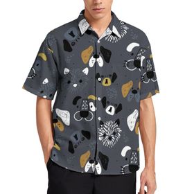 AILLOSA YH-560 Aloha Hawaii 3D Desen Kısa Kollu Erkek Gömlek