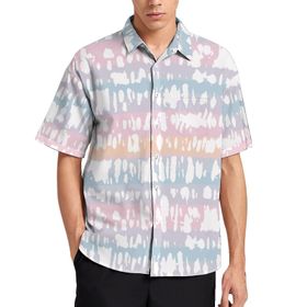 AILLOSA YH-563 Aloha Hawaii 3D Desen Kısa Kollu Erkek Gömlek