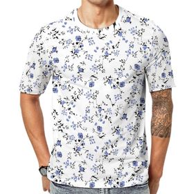 AILLOSA YH-57 3D Baskılı Desenli Kısa Kollu Erkek T-shirt
