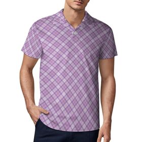 AILLOSA YH-579 3D Baskılı Desen Kısa Kollu Polo Yaka Erkek T-shirt