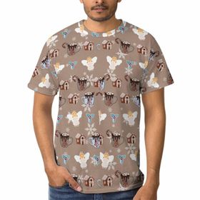 AILLOSA YH-581 3D Baskılı Desenli Kısa Kollu Erkek T-shirt